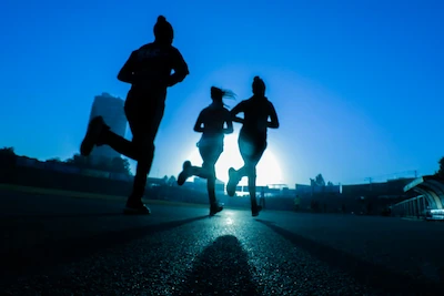 Runners participating in a marathon for change